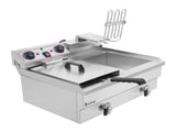 EH102V 16.9QT / 16L Total Capacity 24.9QT/23.6L Stainless Steel Faucet Double Tank Deep Fryer 43647401