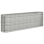 Garden Raised Bed Galvanised Steel 224x40x68 cm Silver 318902