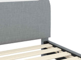 Children's Bed Frame with Headboard Light Grey 90 x 200 cm 42011224