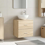 Wall-Mounted Sink Vanity Sonoma Oak 49.5 x 35 x 63 cm 890256