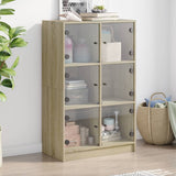 Highboard with Doors Sonoma Oak 68x37x109 cm Engineered Wood 3295852