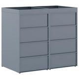 Wheelie Bin Storage for 2 Bins Light Grey 136 x 77.5 x 121.5 cm 3394748