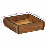 Tray 4 pcs Brown 29 x 31 x 10 cm Solid Reclaim Wood 4019616