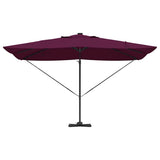 Umbrella with LED Strip Lights Bordeaux Red 352 x 251 x 265 cm 42003333
