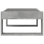 ZNTS Coffee Table with Infinity LED Concrete Grey 70x53x30 cm 847633