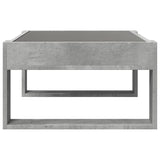 ZNTS Coffee Table with Infinity LED Concrete Grey 70x53x30 cm 847633