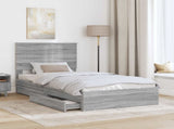 Storage Bed Grey Sonoma 100 x 200 cm Engineered Wood 3411241