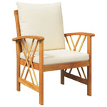Garden Sofa Set with Cushion 3 pcs Brown Solid acacia wood 4106449