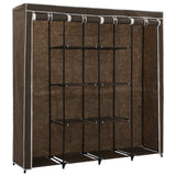 Wardrobe with 4 Compartments Brown 175x45x170 cm 282446