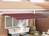 Retractable Awning Burgundy 300 x 200 cm Fabric 3329526