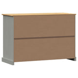 Sideboard with Drawers VIGO 113x40x75 cm Grey Solid Wood Pine 353192