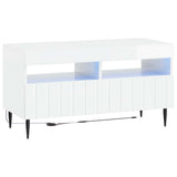 LED TV Cabinet High Gloss White Engineered Wood 896559