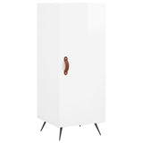 Highboard High Gloss White 34.5x34x180 cm Engineered Wood 3200107