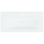 ZNTS Built-in Basin with Faucet 81x39x18 cm Ceramic White 148625