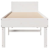 Bed Frame without Mattress White 90x200 cm Solid Wood Pine 855739