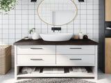 Bathroom Countertop Dark Brown 100x50x cm Treated Solid Wood 3156229