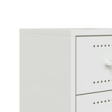 Bedside Cabinets 2 pcs White 36x39x43.5 cm Steel 846637