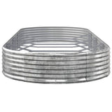 Garden Raised Bed Galvanised Steel 373x140x36 cm Silver 319037