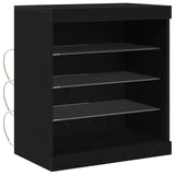 LED Sideboard Black Oak 60.5 x 37 x 67 cm Engineered Wood 863044