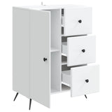 Sideboard with Drawer White 66 x 34.5 x 90 cm Engineered Wood 895545