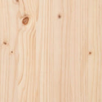 ZNTS Bed Frame without Mattress 200x200 cm Solid Wood Pine 3301522