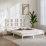 Bed Frame without Mattress White 140x200 cm Solid Wood Pine 3105601