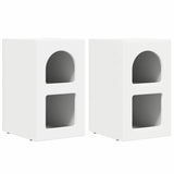Bedside Table 2 pcs White 29.5 x 33.5 x 50 cm Engineered Wood 891225
