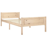 Bed Frame Natural wood Solid pinewood, plywood Single Bed Frame 322096