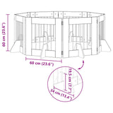 Dog Gate with Stands 8 pcs Artisan Oak 60 x 60 cm 892168