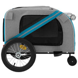Pet Bike Trailer Blue and Grey Oxford Fabric and Iron 93897
