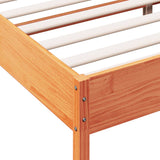 Bed Frame without Mattress Wax Brown 120x190 cm Small Double Solid Wood Pine 3207236