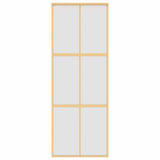 Sliding Door Gold 76x205 cm Frosted ESG Glass and Aluminium 155157