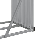 Log Holder Light Grey 180x45x100 cm Galvanised Steel 364554