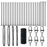 Welded Wire Fence with Concrete Base 50 x 0.6 m 3350963