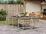 Garden Dining Set Mix beige, black, light grey 3211440