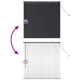 Venetian Blinds Black 130 x 125 cm Aluminium 42006127