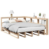 Bookcase Bed without Mattress 140x200cm Solid Wood Pine 3324499