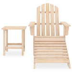 Garden Adirondack Chair with Ottoman and Table Solid Fir Wood 315932