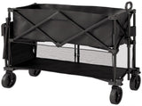 Double Decker Folding Trolley on Wheels, 200KG & 350L Capacity Collapsible Wagon Festival Trolley T3398P348619