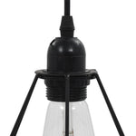 Ceiling Lamp with Diamond Design Black 3 x E27 Bulbs 281633