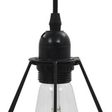 Ceiling Lamp with Diamond Design Black 3 x E27 Bulbs 281633