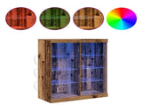 LED Sideboard Old Wood 81 x 37 x 100 cm Engineered Wood 863048