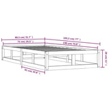 Bed Frame White Solid pine wood, Plywood 75x190 cm Small Single 820822