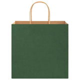 Paper Bags 250 pcs with Handles Green 26x17x25 cm 4101731
