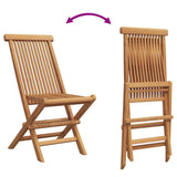 Garden Dining Set Folding 5 pcs Brown Solid Teak wood 3385967