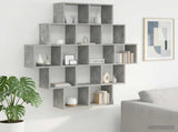 Wall Shelf Concrete Grey 120 x 20 x 136 cm Engineered Wood 8012159