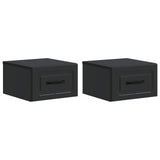 Wall-Mounted Bedside Cabinet 2 pcs Black 34.5 x 33 x 20 cm 899278
