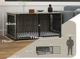 Dog Crate Furniture End Table w/ Plush Washable Cushion, Lockable Door, for Extra Large Dogs T3398P349634