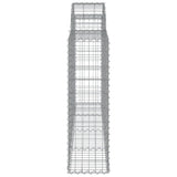 Arched Gabion Baskets 10 pcs 200x30x100/120 cm Galvanised Iron 3146118