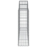 Arched Gabion Baskets 10 pcs 200x30x100/120 cm Galvanised Iron 3146118